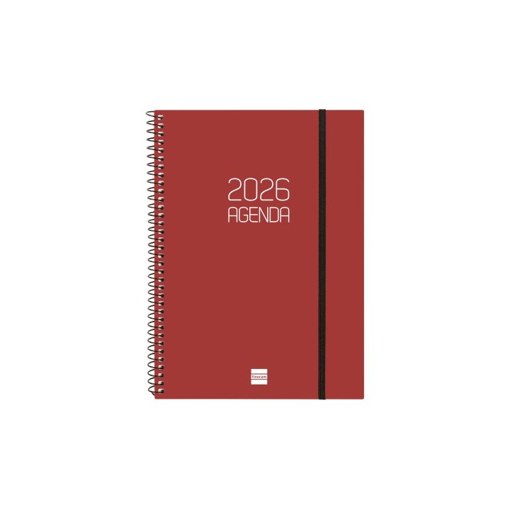 finocam agenda 2026 basic opaque e10 155x212mm semana vista horizontal burdeos finocam 742767426