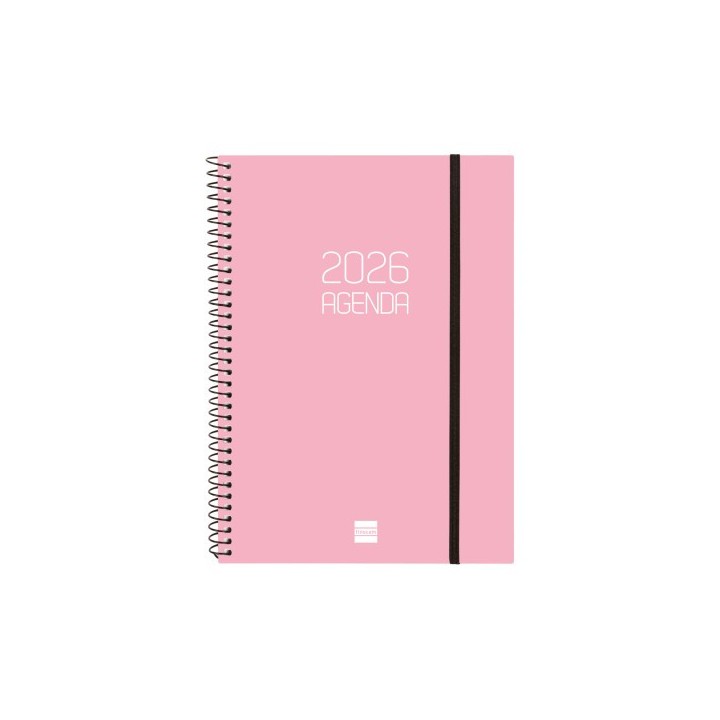 finocam agenda 2026 basic opaque e10 155x212mm semana vista horizontal rosa finocam 742764526