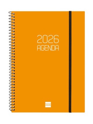 finocam agenda 2026 basic opaque e10 155x212mm semana vista horizontal naranja finocam 742762926