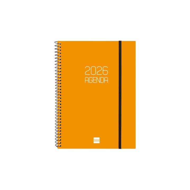 finocam agenda 2026 basic opaque e10 155x212mm semana vista horizontal naranja finocam 742762926