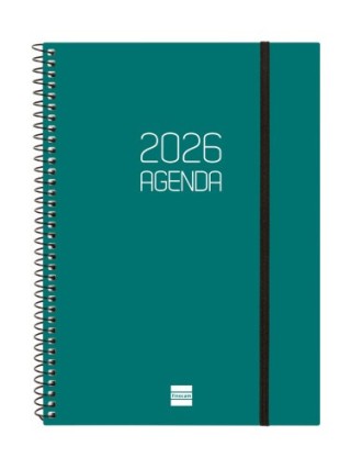 finocam agenda 2026 basic opaque e10 155x212mm semana vista horizontal verde finocam 742762026