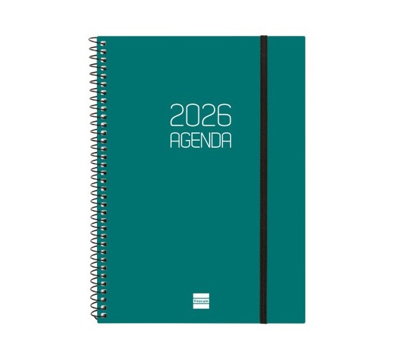 finocam agenda 2026 basic opaque e10 155x212mm semana vista horizontal verde finocam 742762026