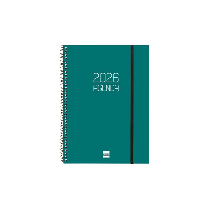finocam agenda 2026 basic opaque e10 155x212mm semana vista horizontal verde finocam 742762026