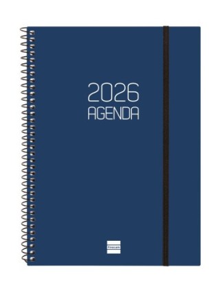 finocam agenda 2026 basic opaque e10 155x212mm semana vista horizontal azul finocam 742761026