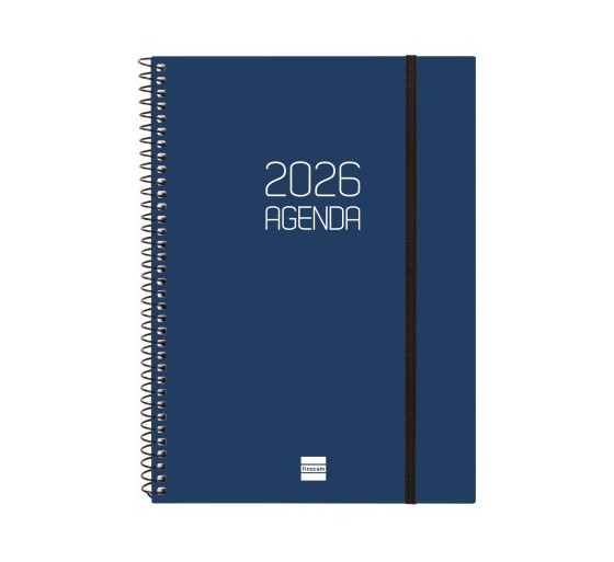finocam agenda 2026 basic opaque e10 155x212mm semana vista horizontal azul finocam 742761026