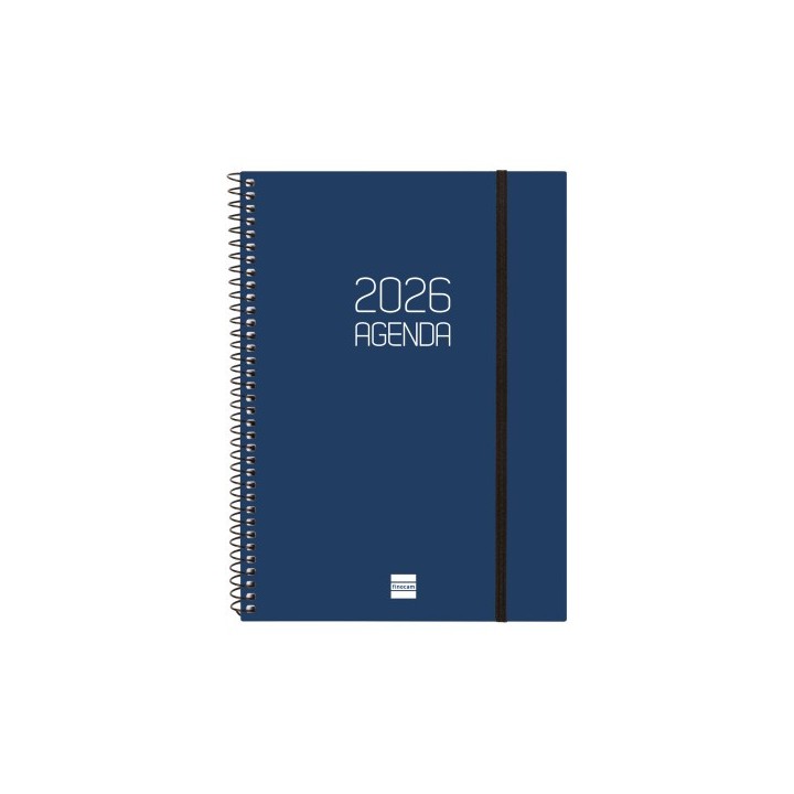 finocam agenda 2026 basic opaque e10 155x212mm semana vista horizontal azul finocam 742761026
