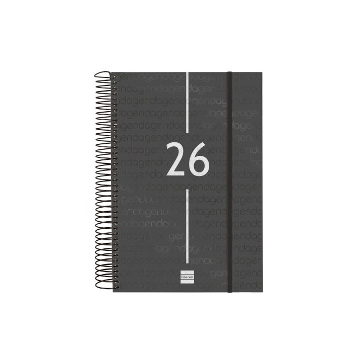 finocam agenda 2026 basic year e11 165x242mm dia pagina negro finocam 742076026