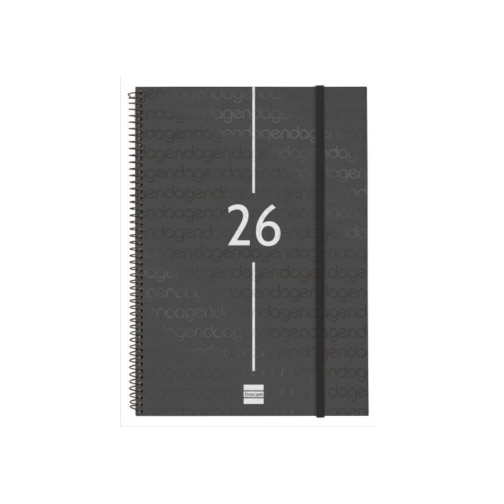 finocam agenda 2026 basic year e40 210x297mm semana vista horizontal negro finocam 741466026