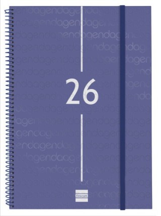finocam agenda 2026 basic year e40 210x297mm semana vista horizontal azul finocam 741461026