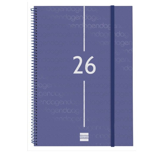 finocam agenda 2026 basic year e40 210x297mm semana vista horizontal azul finocam 741461026