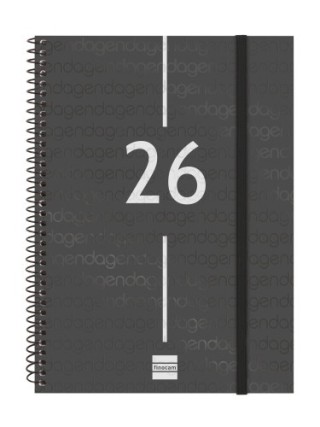 finocam agenda 2026 basic year e10 155x212mm semana vista horizontal negro finocam 741456026