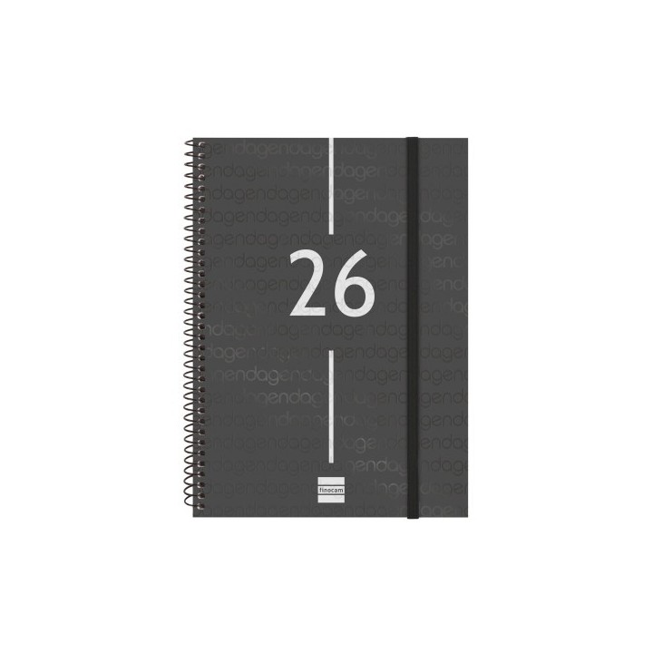 finocam agenda 2026 basic year e10 155x212mm semana vista horizontal negro finocam 741456026