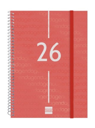 finocam agenda 2026 basic year e10 155x212mm semana vista horizontal rojo finocam 741453026