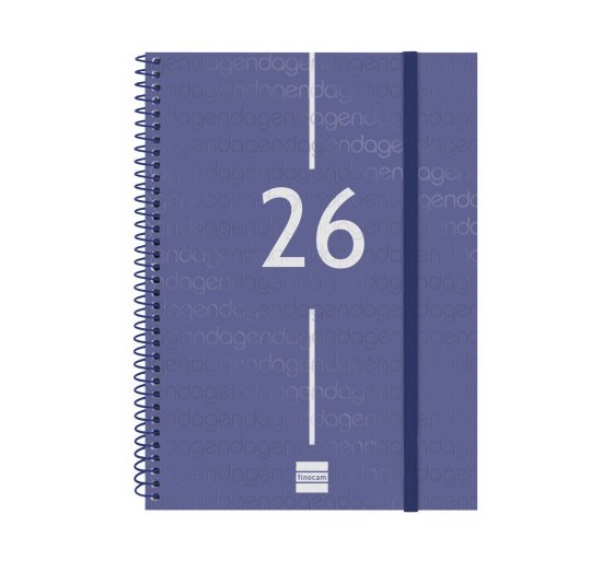 finocam agenda 2026 basic year e10 155x212mm semana vista horizontal azul finocam 741451026