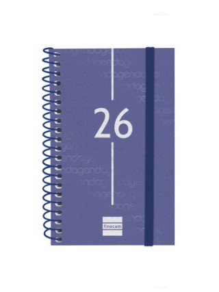 finocam agenda 2026 basic year e3 79x127mm semana vista horizontal azul finocam 741421026