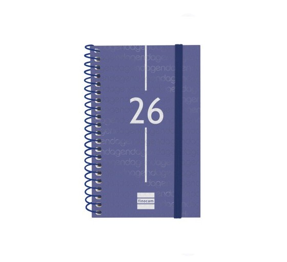 finocam agenda 2026 basic year e3 79x127mm semana vista horizontal azul finocam 741421026