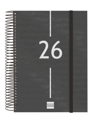 finocam agenda 2026 basic year e10 155x212mm dia pagina negro finocam 741106026