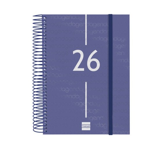 finocam agenda 2026 basic year e10 155x212mm dia pagina azul finocam 741101026