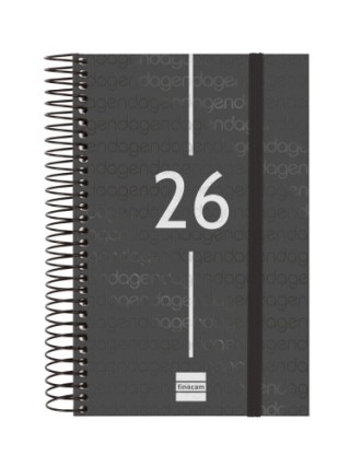 finocam agenda 2026 basic year e5 117x181mm dia pagina negro finocam 741096026