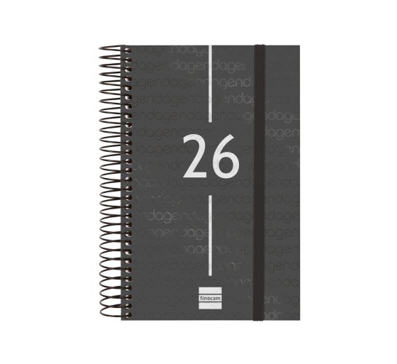 finocam agenda 2026 basic year e5 117x181mm dia pagina negro finocam 741096026