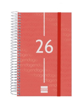 finocam agenda 2026 basic year e5 117x181mm dia pagina rojo finocam 741093026