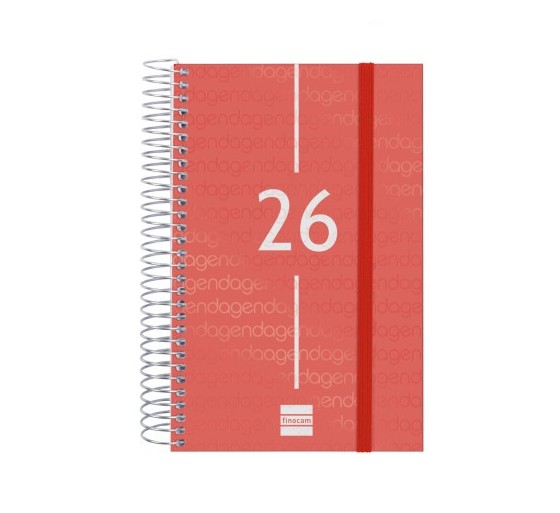 finocam agenda 2026 basic year e5 117x181mm dia pagina rojo finocam 741093026