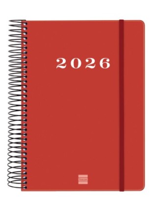 finocam agenda 2026 basic my e10 155x212mm dia pagina rojo finocam 743523026