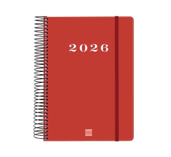 finocam agenda 2026 basic my e10 155x212mm dia pagina rojo finocam 743523026