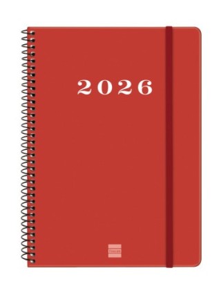 finocam agenda 2026 basic my e10 155x212mm semana vista horizontal rojo finocam 743503026