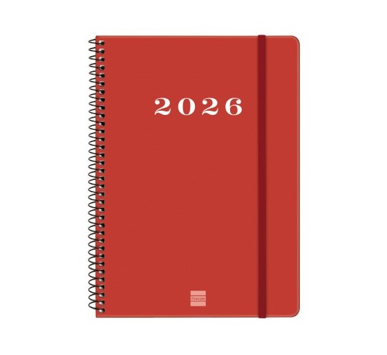 finocam agenda 2026 basic my e10 155x212mm semana vista horizontal rojo finocam 743503026