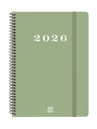 finocam agenda 2026 basic my e10 155x212mm semana vista horizontal verde finocam 743502026