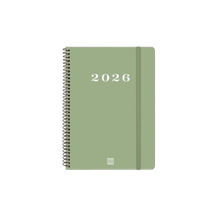 finocam agenda 2026 basic my e10 155x212mm semana vista horizontal verde finocam 743502026