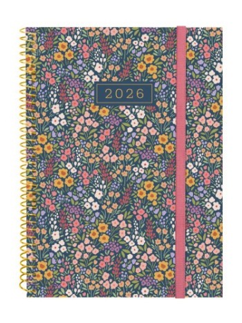 finocam agenda 2026 trendy design e10 155x212mm semana vista horizontal flora finocam 742233026