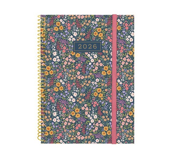 finocam agenda 2026 trendy design e10 155x212mm semana vista horizontal flora finocam 742233026