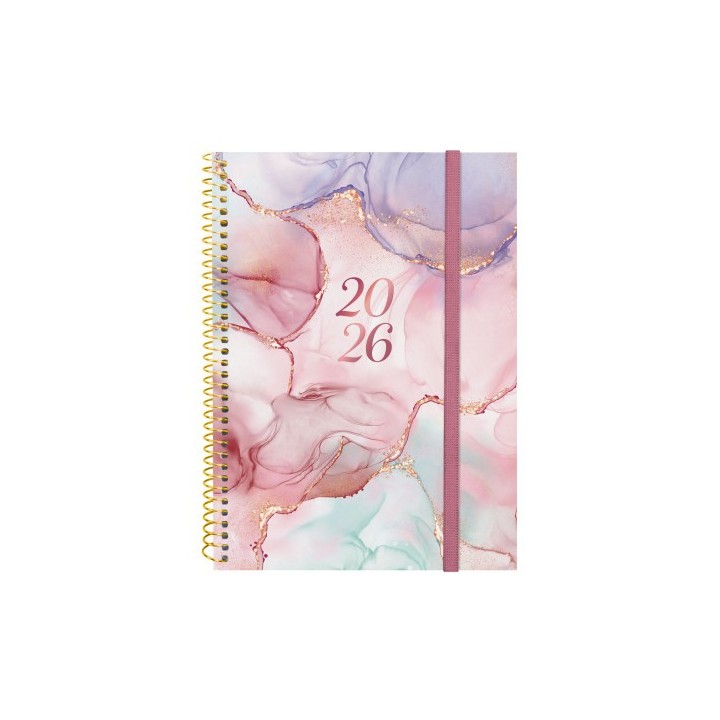 finocam agenda 2026 trendy design e10 155x212mm semana vista horizontal goldy finocam 742232626