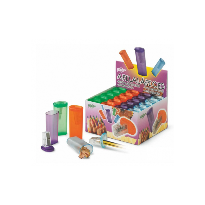 faibo sacapuntas plastico con deposito faibo 2101  pack  20 unidades