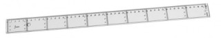 faibo regla plana transparente en plastico inyectado graduado y biselado 50 cm. faibo 41150