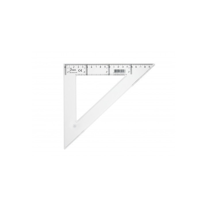 faibo escuadra transparente en plastico inyectado graduado y biselado 30 cm. faibo 41230