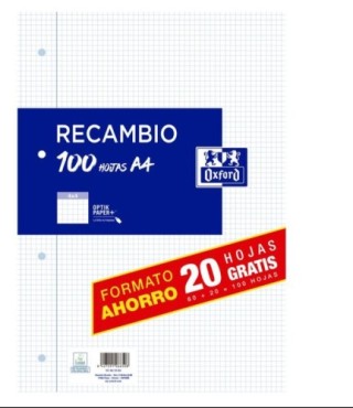 oxford recambio a4 80h+20h 4x4 con margen oxford 400195058
