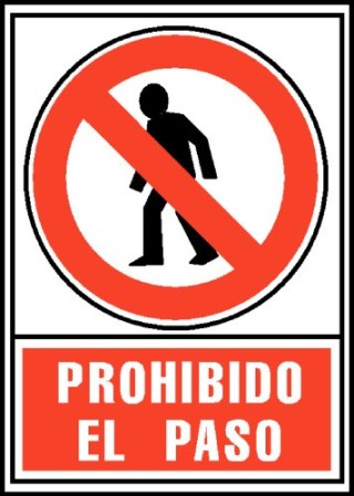 archivo 2000 senal prohibido el paso 210x297mm pvc rojo archivo2000 6174 05 rj