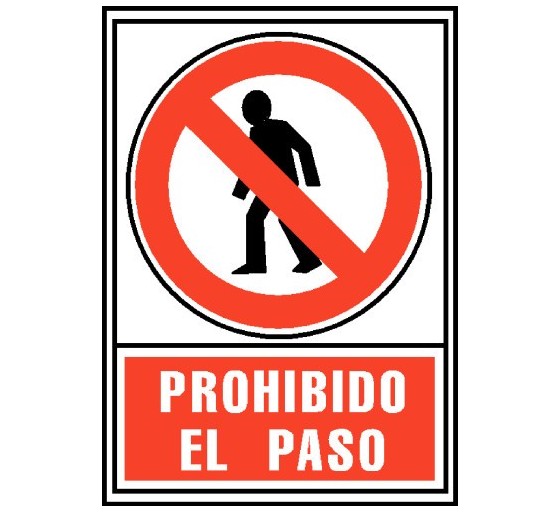 archivo 2000 senal prohibido el paso 210x297mm pvc rojo archivo2000 6174 05 rj