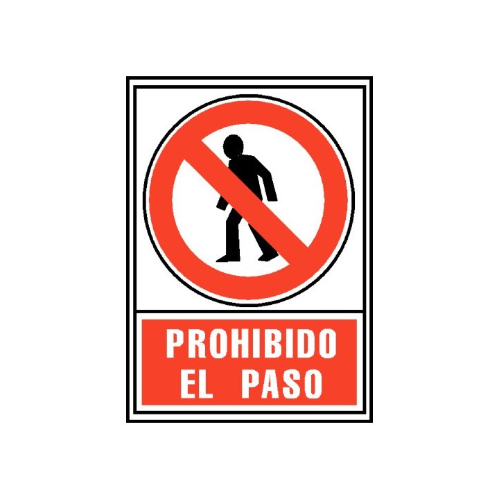 archivo 2000 senal prohibido el paso 210x297mm pvc rojo archivo2000 6174 05 rj