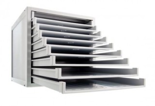 archivo 2000 modulo archisystem de 9 bandejas 356x316x303 mm gris archivo 2000 8409b gs