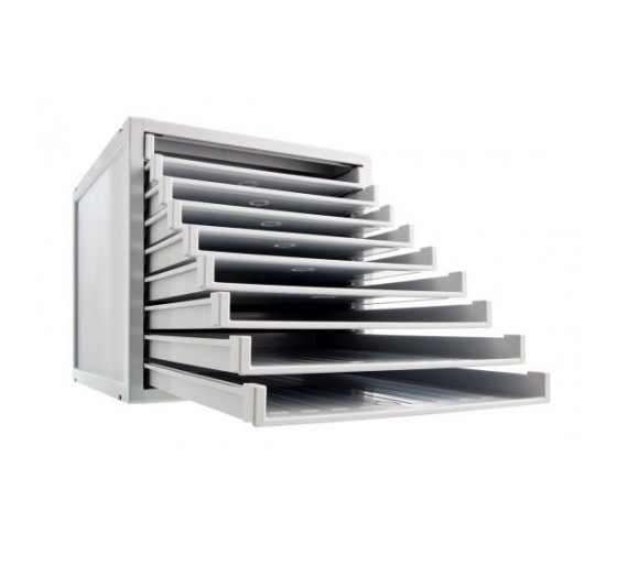 archivo 2000 modulo archisystem de 9 bandejas 356x316x303 mm gris archivo 2000 8409b gs
