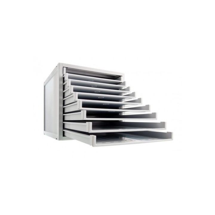 archivo 2000 modulo archisystem de 9 bandejas 356x316x303 mm gris archivo 2000 8409b gs