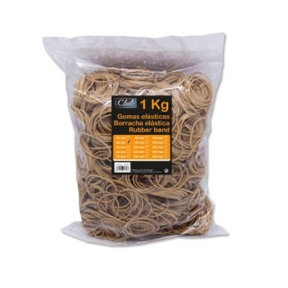 office club bolsa 1 kg. gomas elasticas no 40 de 4 cm. largo office club 301756