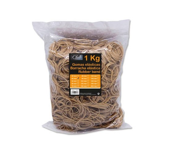 office club bolsa 1 kg. gomas elasticas no 40 de 4 cm. largo office club 301756