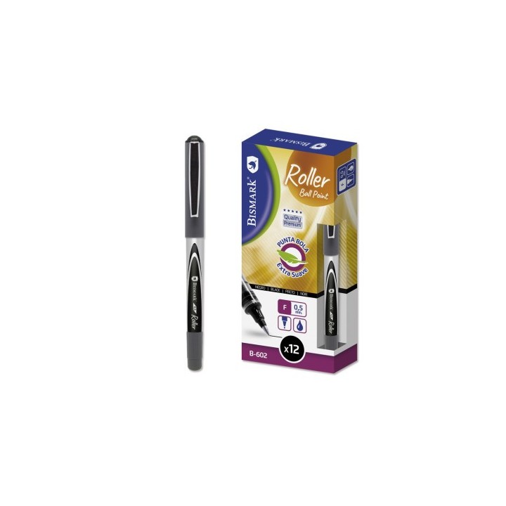 bismark roller punta de bola  b 602 0,5mm negro bismark 326153  pack  12 unidades