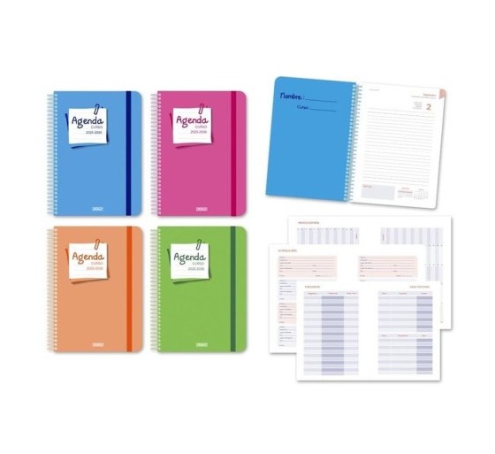 ingraf agenda escolar 2025 2026  post  it 4o dia pagina tapa carton ingraf 333354