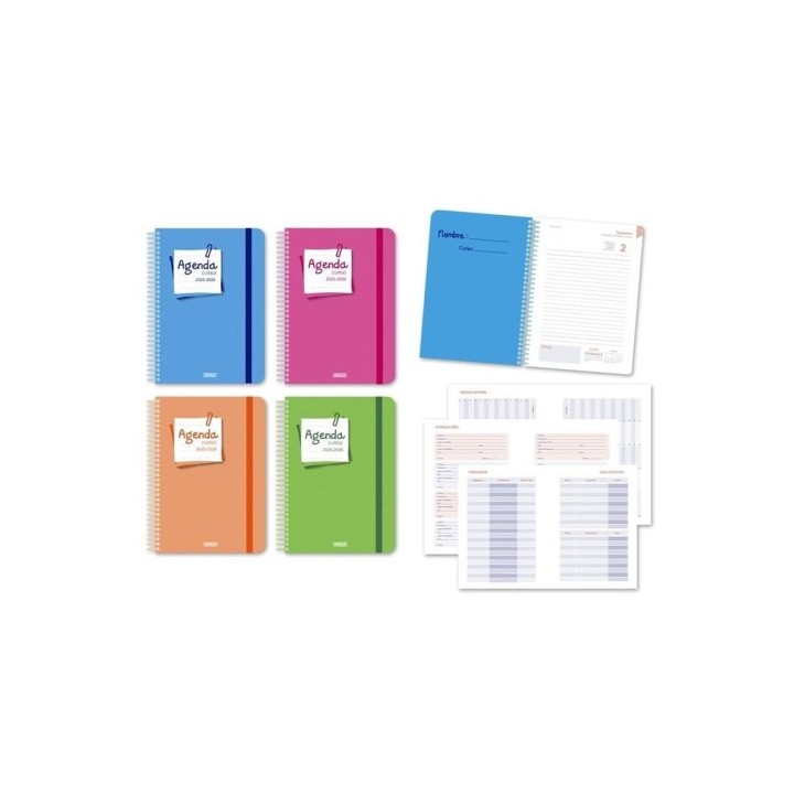 ingraf agenda escolar 2025 2026  post  it 4o dia pagina tapa carton ingraf 333354